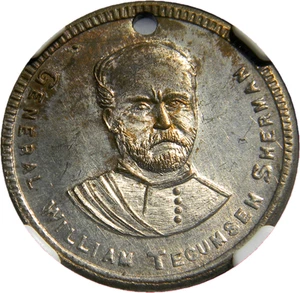 1891 General William Tecumseh Sherman Memorial Medal NGC MS 65 (35-12) - Bild 1 von 4