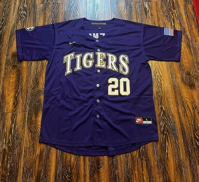 Camiseta deportiva Paul Skenes LSU Tigers grande Nike réplica para adultos nueva Foto 1 de 4