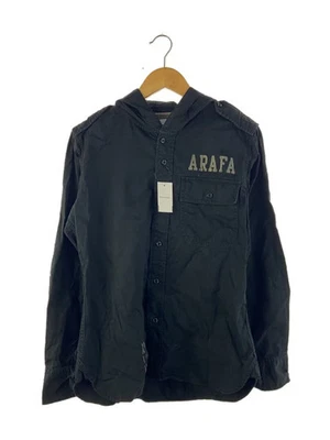 Camisa manga larga AVIREX, mediana, algodón, negra, color liso, 6195079 Foto 1 de 4