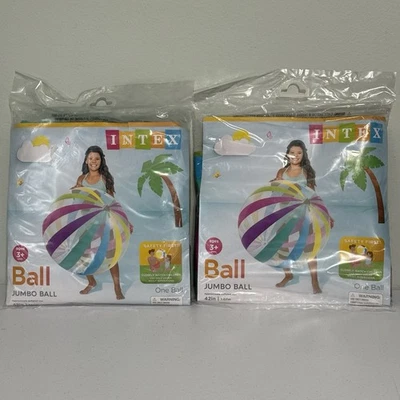 Intex 42" Jumbo Beach Ball Pool Party Fun New! Lot Of 2 - Image 1 of 4