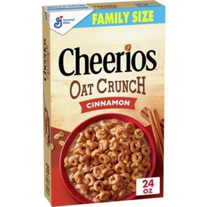 General Mills Family Size Cheerios Oat Crunch Cinnamon Cereal - 24oz - Picture 1 of 5