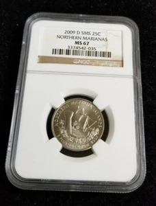 2009-D SMS 25c NGC MS67 Northern Marianas Quarter - Picture 1 of 2