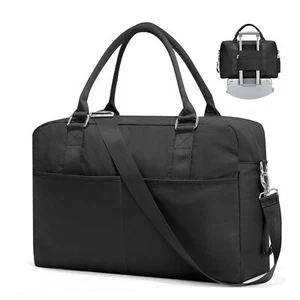 Gym Bag for Women Carry on Weekender Overnight Bag Travel Duffel Bags with Tr... - Picture 1 of 9