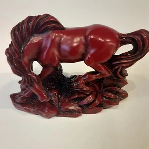 Vintage Feng-Shui Red Horse Decor Triumph & Success - Picture 1 of 6