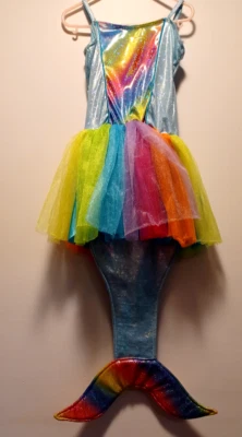 NOVO Fantasia de Sereia Papoula Rosa 5 - 6 anos Festa Sessão de Fotos Novo com etiquetas - Imagem 1 de 4