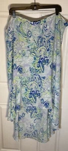 NWT Women’s THE LIMITED SKIRT Size 18 Hi-low Blue Green Light Flowy - Picture 1 of 8