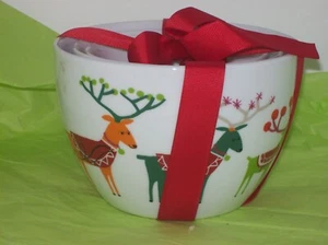 Crate and Barrel Jenny Bowers Nesting Bowl Set of 3, Holiday 2014 New - Picture 1 of 9