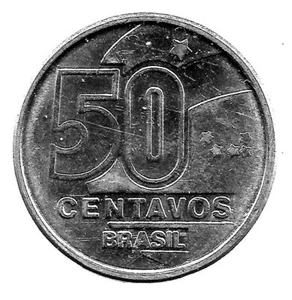 Brazil | 50 Centavos Coin | Weaving | Km:614 | 1989 - 1990 - Picture 1 of 10