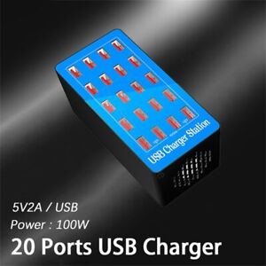 5A Tablet Fast Charging 20 Ports Dock Station USB Charger For iPhone/Samsung