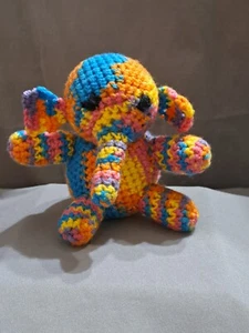 Handmade Crocheted Elephant Great for All Ages Bright & Colorful (B32) - Picture 1 of 2