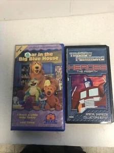 Transformer Heroes The Rebirth & Bear In The Big Blue House Lot (VHS ) - Picture 1 of 4