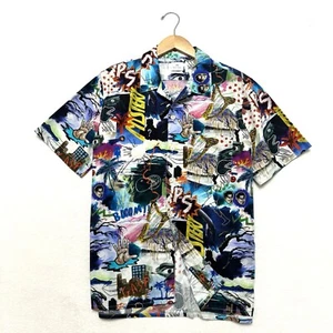 Paul Smith PS Sz M Medium Mens Pulp Print Short Sleeve Shirt Casual Fit Organic - Picture 1 of 9
