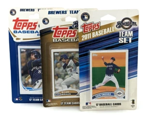 MLB Topps Milwaukee Brewers Team Card Set Lot (2011, 2012, 2013) Sealed New! - Picture 1 of 8