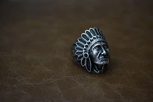 Native American / Indian Chief Ring 925 Sterling New Handmade From Turkey #13 - Picture 1 of 12