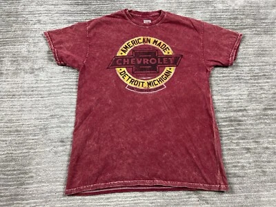 Рубашка мужская GM Chevrolet маленькая красная с коротким рукавом американского производства - Изображение 1 из 4
