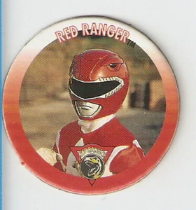 Players Biscuits 1995 Mighty Morphin Power Rangers Milkcap/Tazo - Red Ranger - Picture 1 of 2