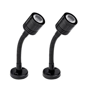 2x LED Closet Light Mini Spot Light Wall Cabinet Night Light Lamp 12V Warm White - Foto 1 di 8