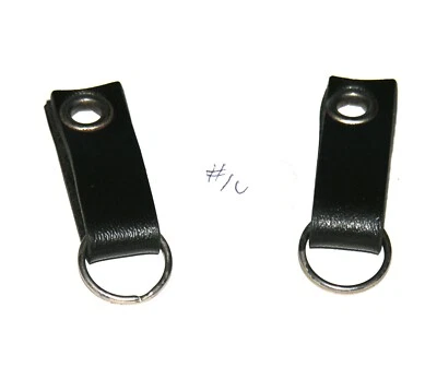 Vintage Leather Camera Strap Lug Ring Extenders - Pair #10 - Image 1 of 2