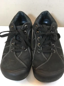 Keen Presidio Black/Magnet Leather Lace-up Shoes Women’s Sz 6.5 - Picture 1 of 12