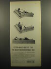 1960 Simmons Beautyrest adjustable bed Ad - Letter-in-bed writers love