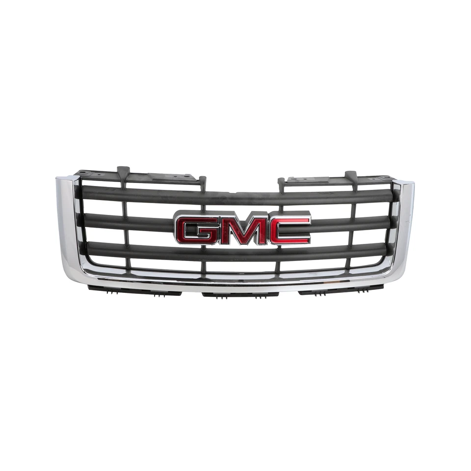 NUEVA PARRILLA DELANTERA GENUINA cromada con logotipo GMC rojo 2007-2012 Sierra 1500 22761792 Foto 1 de 3