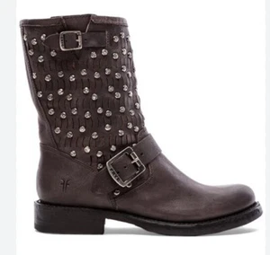 Frye Women Studded Biker Moto Ankle Jenna Boots Sz 5.5 - Picture 1 of 5