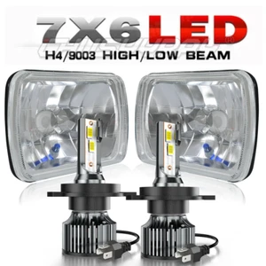 for Toyota Pickup 1982-1995 Hardbody Truck Pair 5x7" 7x6inch Led Headlights H4 - Foto 1 di 12