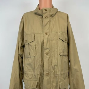LL Bean Cargo Field Lightweight Jacket Button Up Beige Size L  - Picture 1 of 4