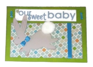 Tarjeta de felicitación BABY BOY - NUESTRO DULCE BEBÉ - Hecho a mano A2 con sobre OFERTA - Imagen 1 de 2