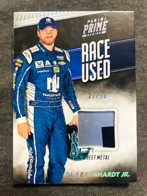 2018 Panini Prime Dale Earnhardt Jr. Race Used Sheet Metal Relic Card /50 Rare - Image 1 of 2