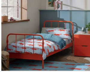 Save 50% - Habitat x Scion Cotton Mr Fox Light Blue Bedding Set -Single - Picture 1 of 4