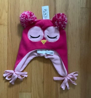Bebé Niña Búho Invierno Sombrero Talla 6 12 Meses Vellón Rosa Niño Pequeño Foto 1 de 3