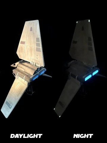 14 EXTERIOR STICKER DIE-CUT | Imperial Shuttle Tydirium Star Wars Kenner Hasbro Cover