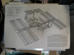  International Space Station diagram - drawing - Picture 1 of 1