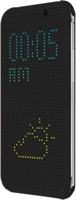 HTC Dot View Custodia per HTC Uno (M8), Caldo Nero - Immagine 1 di 4