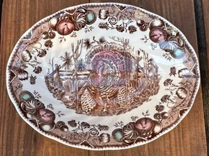 "Dos 2 cuencos de verduras abiertos ovalados Johnson Brothers His Majesty 3950392 9"" x 7""" - Imagen 1 de 3