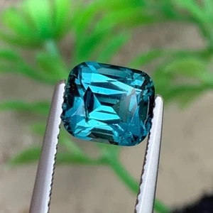 2,00 Karat Tintenblau Turmalin Kissenschliff Natur Afghani Lose Edelstein - Bild 1 von 4