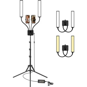 Soporte Trípode Doble Brazo Flexible 45W Luz Video LED para Maquillaje Tatuaje Belleza - Imagen 1 de 9