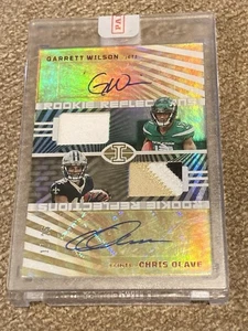 2022 Panini Rookie Reflection Dual RPA Garrett Wilson Chris Olave #17/25 Jersey# - Bild 1 von 6