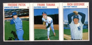 1979 HOSTESS PANEL #46 47 48  Fred Patek / Frank Tanana / Goose Gossage  EX+   B - Picture 1 of 2