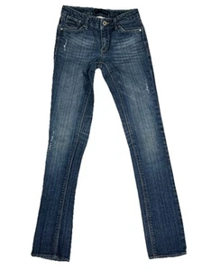Levi's Girls Skinny Fit Jeans Size 12 Slim Blue Adjustable Waist (22x26) - Picture 1 of 18