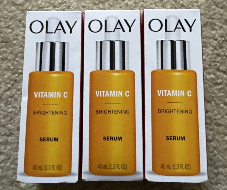 Lote de 3 ~ Suero Iluminador Olay Vitamina C ~ Tamaño Completo 40 ml / 1.3 fl oz ~ NUEVO Foto 1 de 4