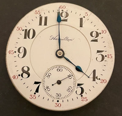 Antique 1916 Hamilton Grade 974 Pocket Watch Movement Parts/Repair 16s 17j USA - Image 1 of 3