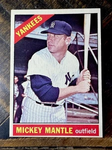 1966 Topps #50 MICKEY MANTLE Original Baseball Card EX-NM EXCELLENT - Picture 1 of 10