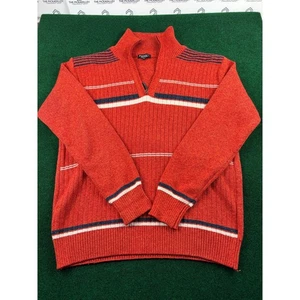 PRONTI Collection By Phita Herren 2X rot gestreifter Viertelreißverschluss Strickpullover - Bild 1 von 5