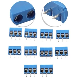 5 08mm 3Pin Blue Screw Connector Terminal Blocks 10pcs for Instruments - Afbeelding 1 van 14