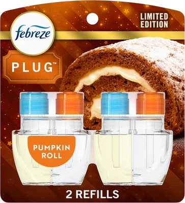 Febreze Fade Defy Plug Air Freshener Refill 0.87 Fl Oz Pumpkin Roll Pack of 2 - Image 1 of 4