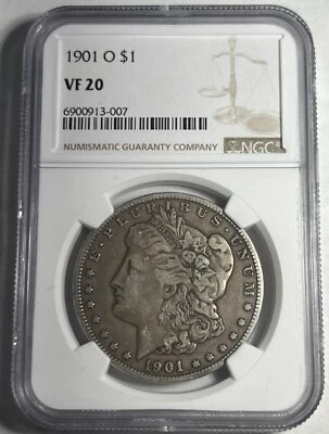 1901-O MORGAN SILVER DOLLAR GRADED NGC VF20  - Image 1 of 2