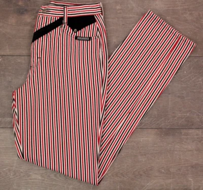 VTG Womens 90s Red & Black Striped Rough Rider Jeans Sz 30 1990s Western Cowgirl - Image 1 of 4