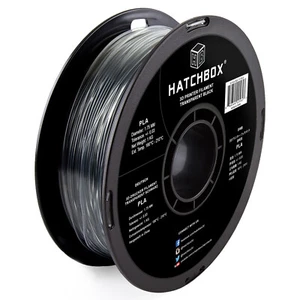 HATCHBOX PLA 1.75 mm 3D Printer Filament in Transparent Black, 1kg Spool - Picture 1 of 2